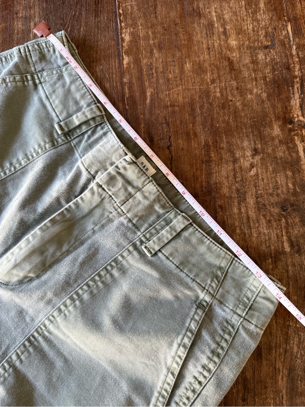 High Rise Girlfriend Chinos in Olive Green - Picture 10 of 10